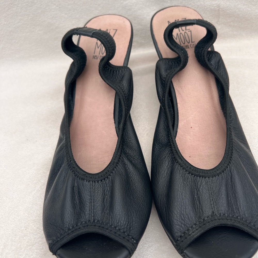Miz Mooz Black Leather Mules